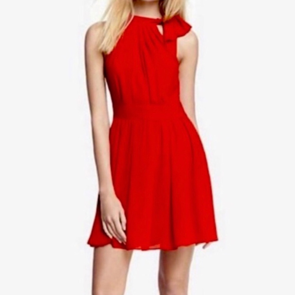 Express Red High Neck Side Bow Halter 2